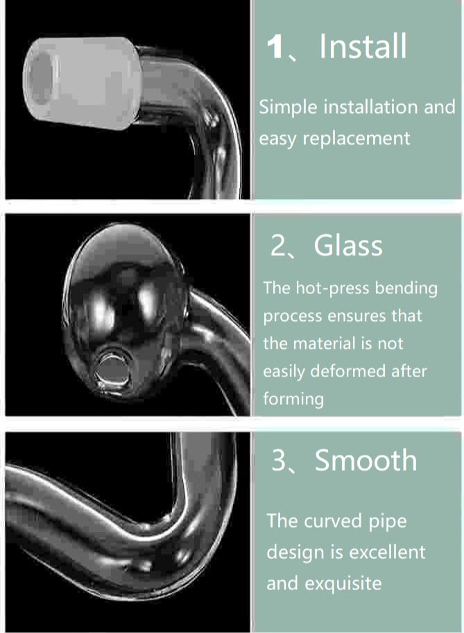 10 Piece of 14mm Transparent High Borosilicate Glass Heat-Resistant Oil Lamps Accessories. Durable, High Quality and Reusable.